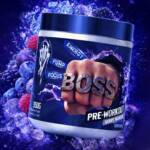 BOSS Pre-Workout Powder 350g Berry Burst - High Caffeine Energy Supplement with Beta Alanine, L-Citrulline, L-Arginine, L-Tyrosine, Betaine, Black Pepper Extract for Pump, Focus & Endurance - 50 Servings